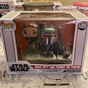 Boba Fett and Fennec Shand on Throne Funko